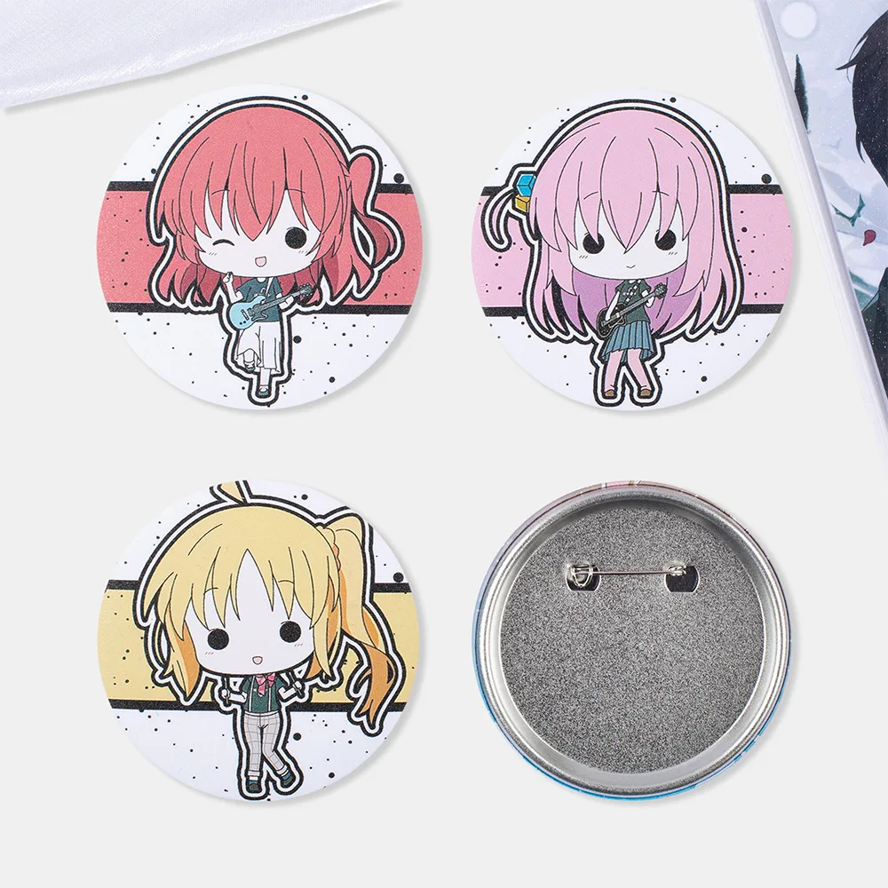 Yamada Ryo Gotoh Hitori Anime 2D Peripheral Badge Pin Brooch Q-version Super Cute Female Character HD Pattern Waterproof Gifts