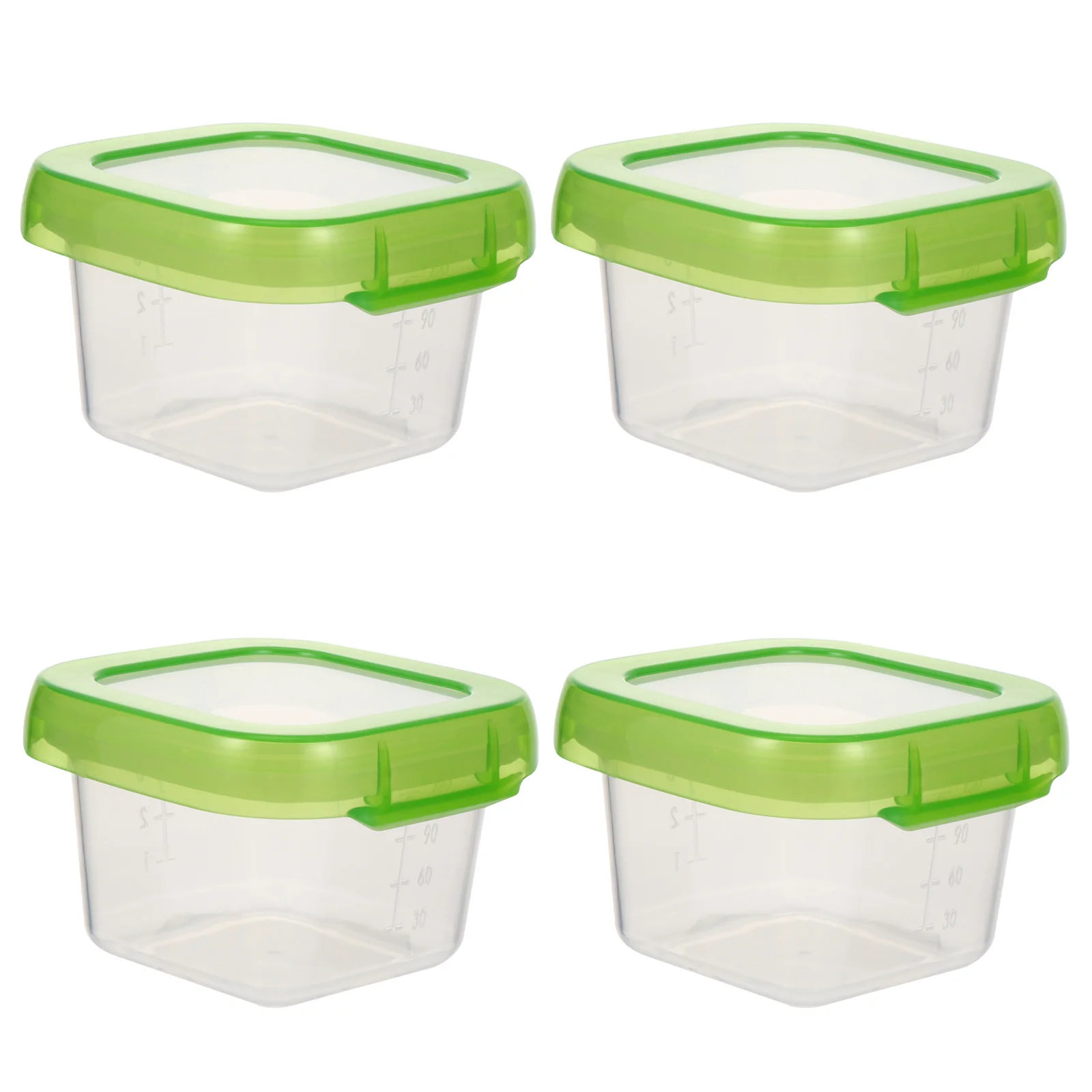 

4Pcs Baby Food Storage Containers Premium Silicone PP Leakproof Preservation Boxes Sealed Baby Supplement Storage for Travel