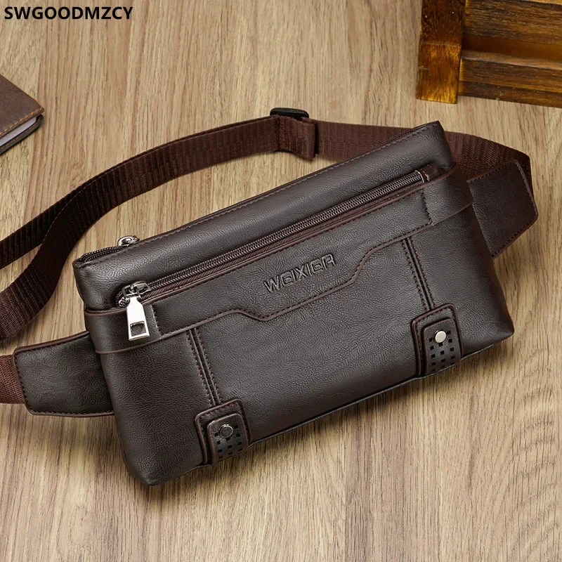 Waist Bag Luxury Brand Fanny Pack Men Leather Pouch Waist Packs Sholder Bag Waist Pouch for Men Cross Body Bag Men сумка мужская