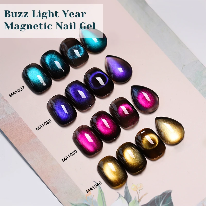 MEET ACROSS 7ml Color Galaxy Effect Magnetic Gel High Saturation Autumn Winter Dark Cat Eye Gel Polish Semi-permanent Nails Art
