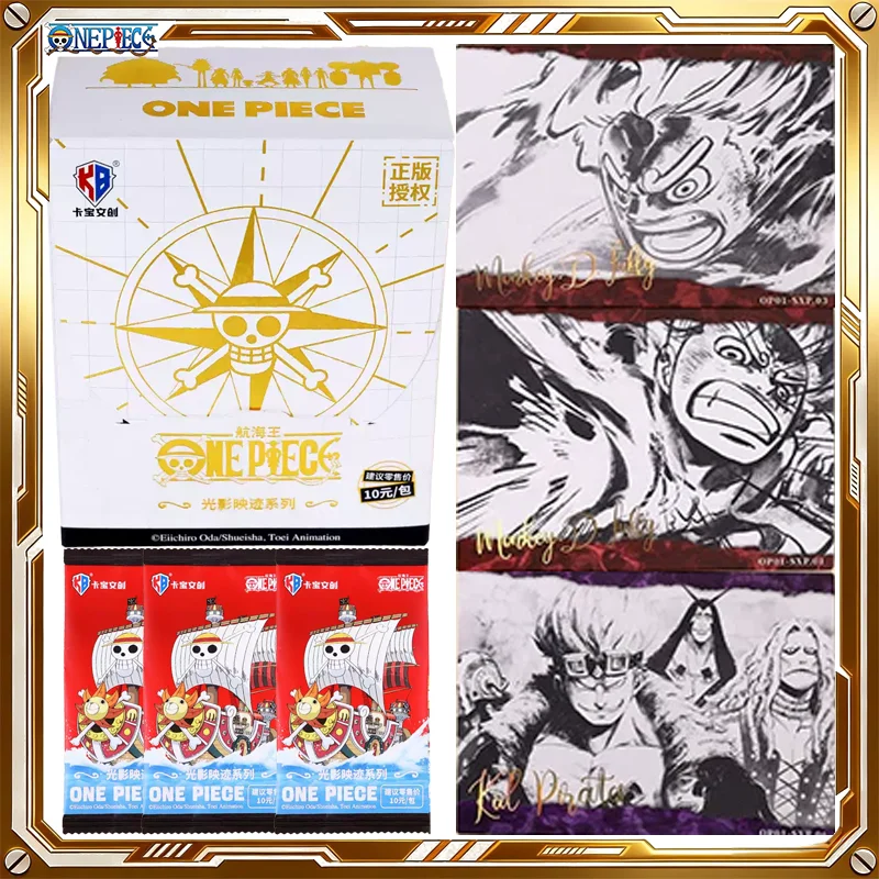 KABAO One Piece Card Light Shadow Reflection PVC Polaroid Vol.1 Caixa Misteriosa Cartas Colecionáveis Genuínas Brinquedo de Jogo Presente de Feriado Aniversário
