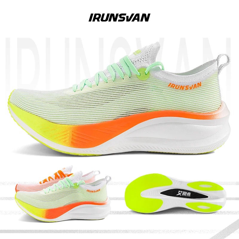 

Professional Marathon Running Shoes Full Palm Real Carbon Plate Deodorization Sterilization Breathable Cushioned Sport Shoes