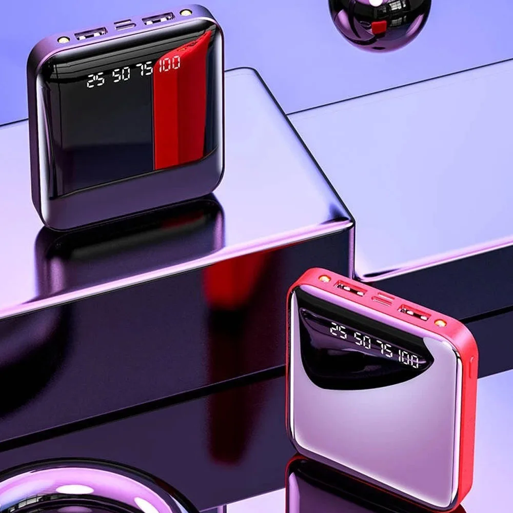 حافظة باور بانك محمولة لشحن الهواتف المحمولة ، صندوق تخزين لحام مجاني ، مادة ذاتية الصنع ، بدون بطارية