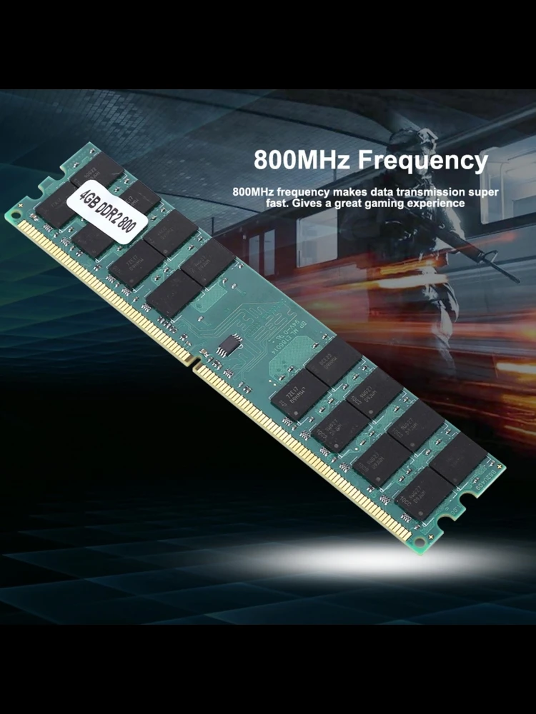 Module de mémoire DDR2 universel de grande capacité, 4 go, 800MHz, Transmission rapide de données, RAM DDR2, 4 go, performances stables, Plug Play pour AMD