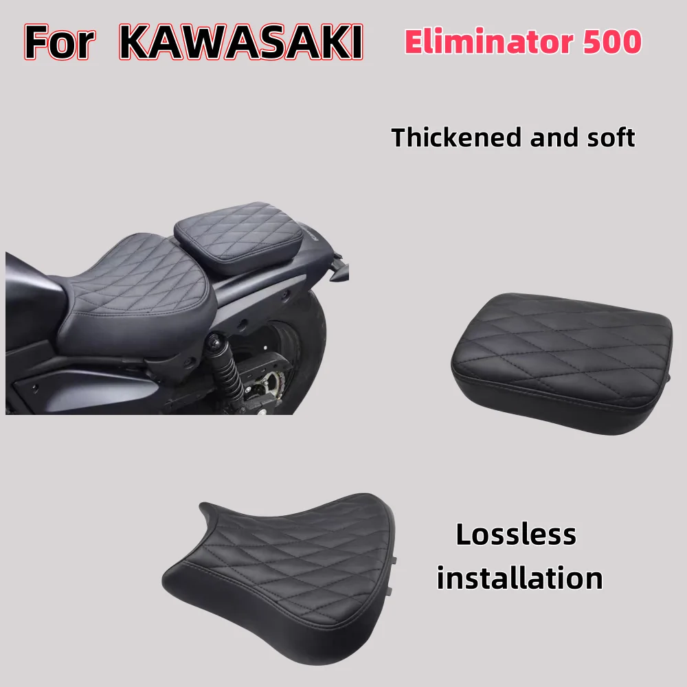 Applicable to Kawasaki Eliminator500 modified thickened rear seat soft retro front seat cushion direct installation accessories