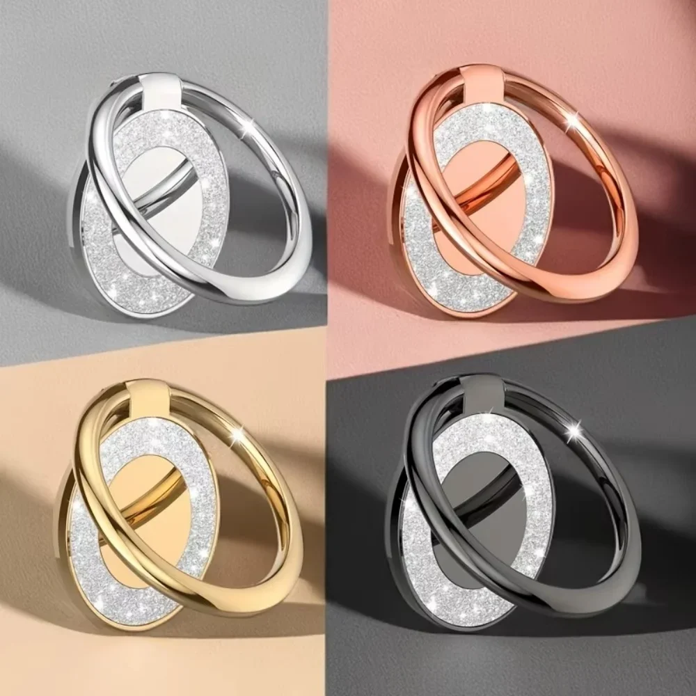 Fashion Finger Ring Phone Holder Folding Desktop Smartphone Bracket For iPhone Samsung Xiaomi Huawei Universal Lazy Phone Holder