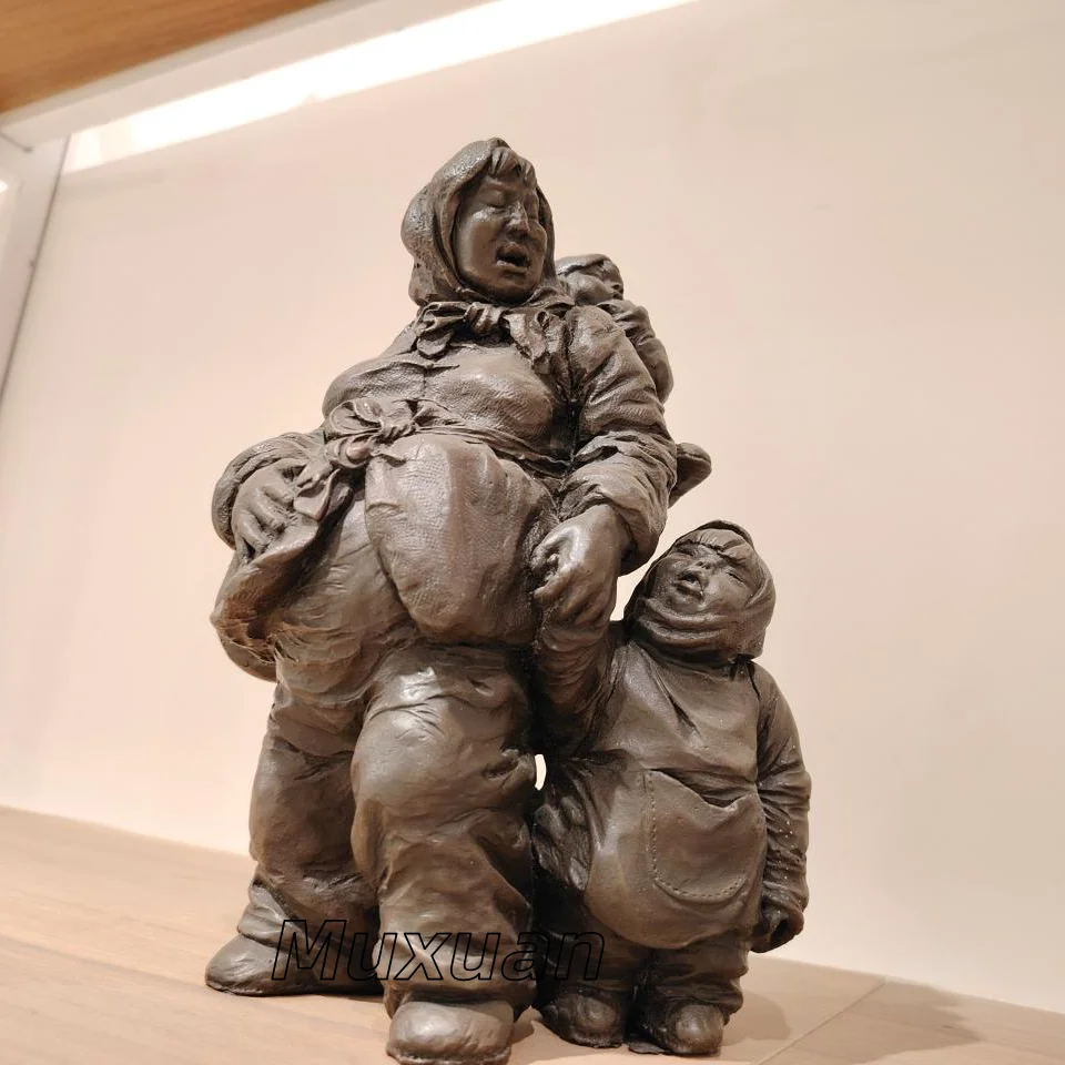 Абстрактная скульптура человека, медный материал, скульптура, украшение для гостиной, рабочего стола