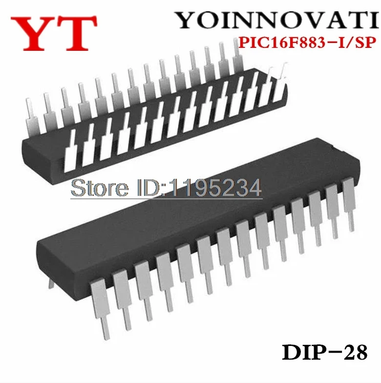 

20pcs/lot PIC16F883-I/SP PIC16F883 16F883-I DIP-28 8BIT 7KB