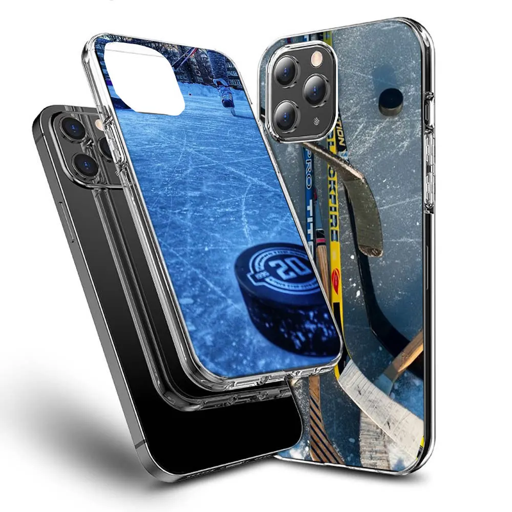 Ice Hockey Rink Phone Case For Apple Iphone 15+ 14 Plus Fundas 16 Pro Max Capa 12 13 Mini Coque 11 Pro Cover Shell TPU Cover Cut