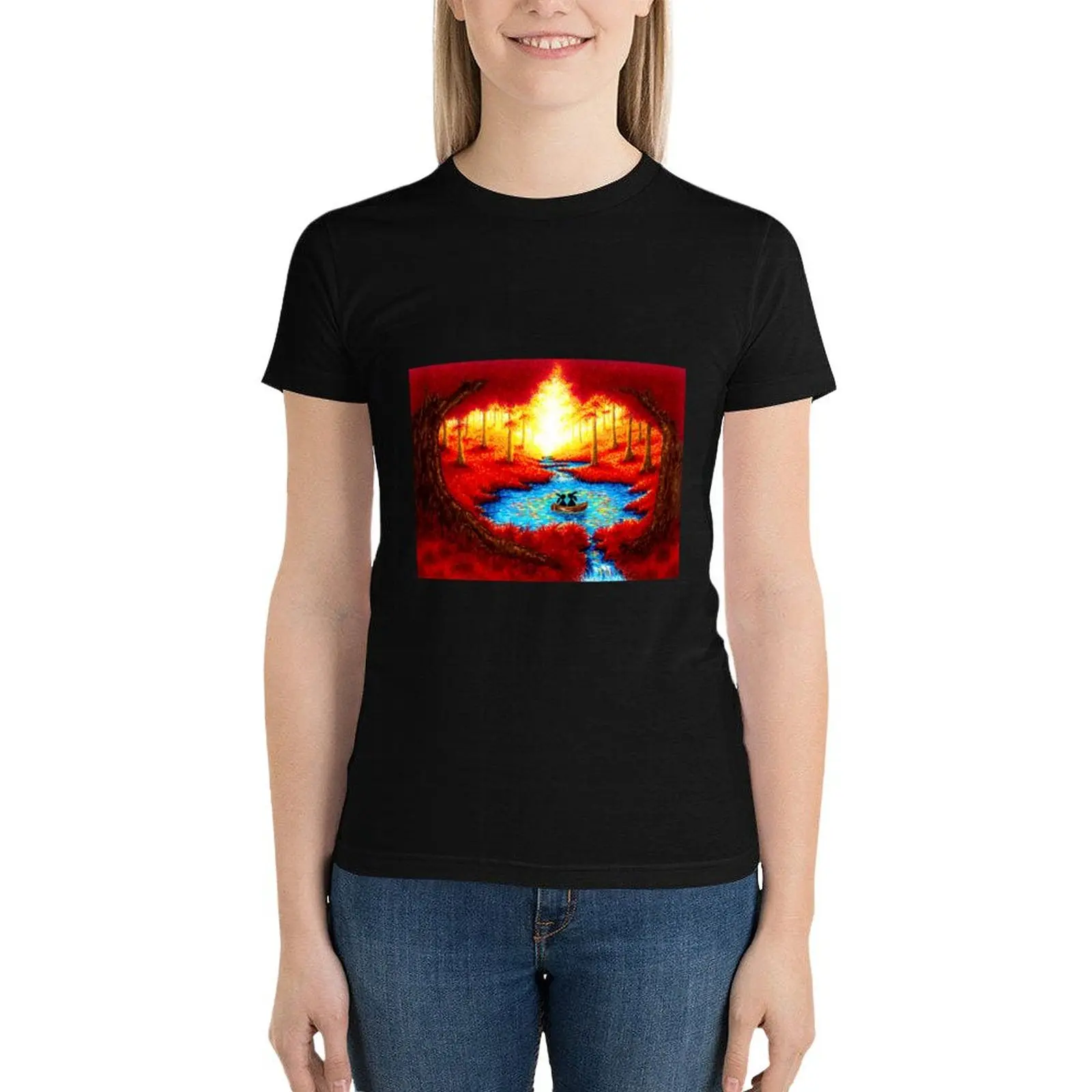 CIRCLE OF HOPE T-Shirt Short sleeve tee Female clothing funny t shirt dress Women