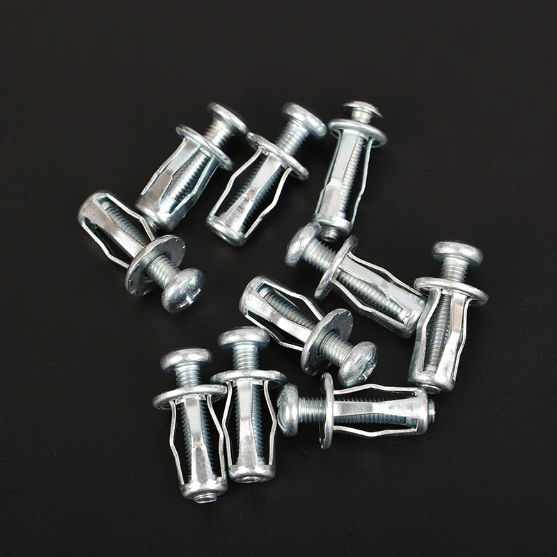 10Sets M4/M5/M6 Jack Nuts Car Metal Screw Petal Nut With Screws For Hollow Wall Iron Skin