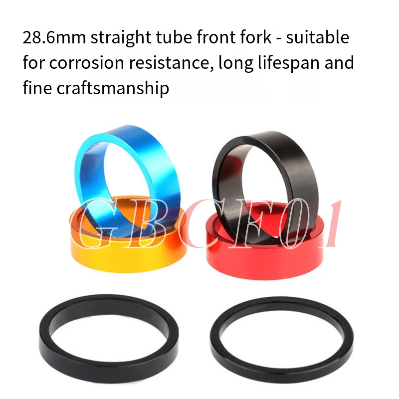 Bicycle Fork Spacer Mountain Bike Stem Spacer Aluminum Spacer Ring Universal Colors 5/3/10mm BIack Red Orange
