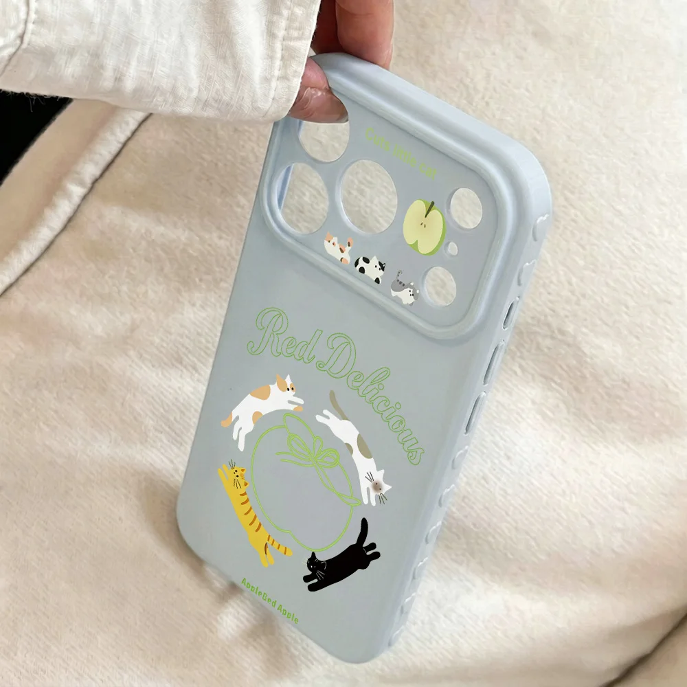 Fresh light blue base with multi-colored cats Phone Case for Samsung Galaxy A56 A54 A36 A37 A55 A35 5G A06 A07 A16 A15 4G Cases