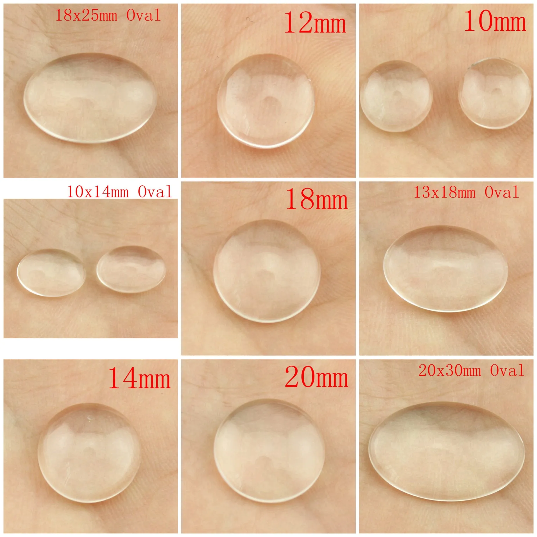 Transparent Clear Glass Loose Beads For DIY Bracelet Necklace Jewelry Making Supplies Bulk