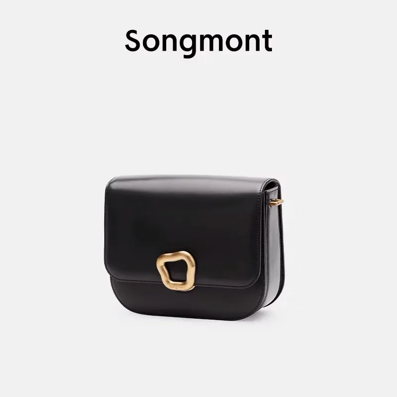 Songmont กระเป๋าทรงสี่เหลี่ยมสะพายไหล่ข้างเดียว, กระเป๋าทรงเต้าหู้กลางคุณภาพสูงดีไซน์ใหม่