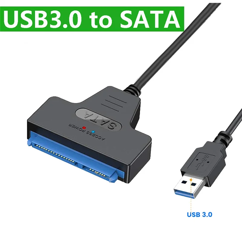 USB SATA 케이블 Sata 3-USB 3.0 어댑터 케이블 지지대, 2.5 인치 SSD HDD 하드 드라이브