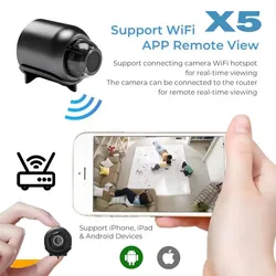 X5 Mini Camera Wireless 1080P Night Vision Cam Surveillance Security Video Motion Detect  Camcorder Smart Home Cam Monitor
