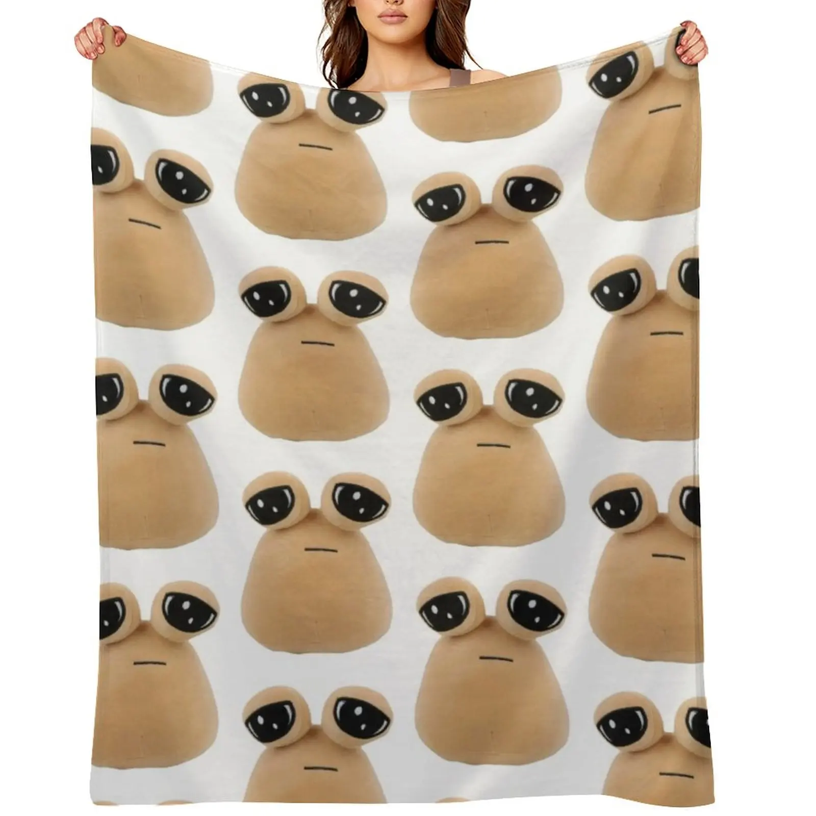 

Pou Plush Throw Blanket Heavy blankets and throws Cute Warm Blankets
