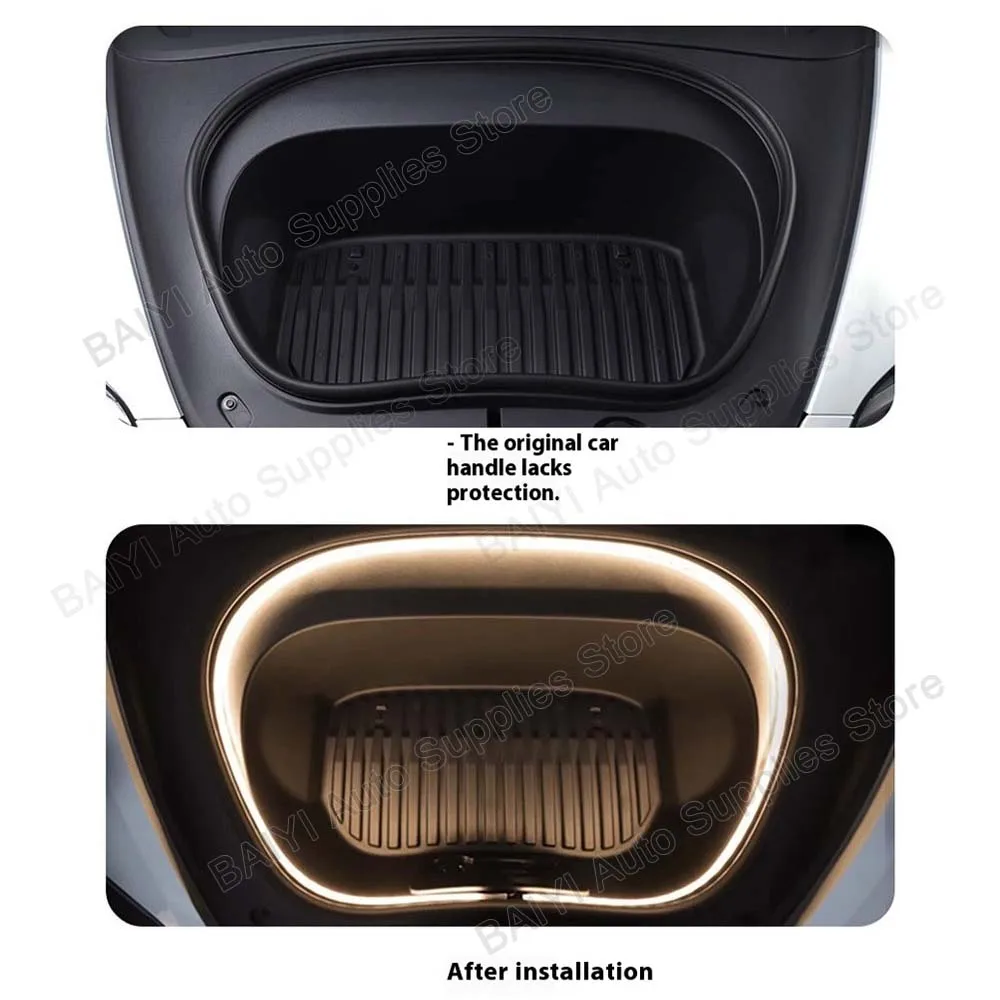 테슬라 모델 3 하이랜드 2021-2025 모델 Y 런칭 프론트 트렁크 프렁크 LED 앰비언트 서라운드 라이트 플렉시블 실리콘 스트립 램프