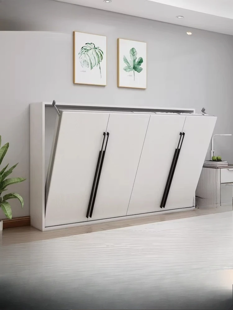 

Invisible wall bed wardrobe integrated study folding side flip multifunctional hidden bed Murphy hardware accessorie