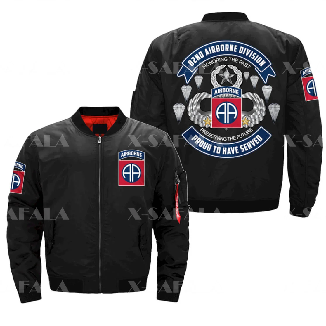 Vietnam Veteran of America Mens Unisex 3D Bomber Print Zipper Flight Jacket Casual Harajuku Women Streetwear Thick Coats