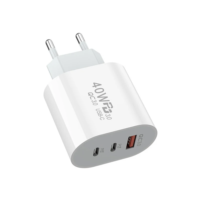 40W  USB C Charger Quick Charge EU US Plug PD USB-C Type C Fast USB QC 3.0 Charger for iPhone 14 Xiaomi Samsung Macbook