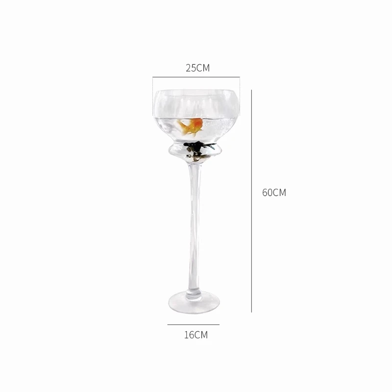 

Floor-to-ceiling fish tank glass transparent living room small vertical wine glass