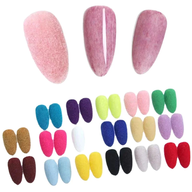 1g/box Xmas Halloween Fuzzy Flocking Velvet Nail Glitter Powder Winter DIY Nail Art Dust Glitters Nail Art Pigment Powder UV Gel