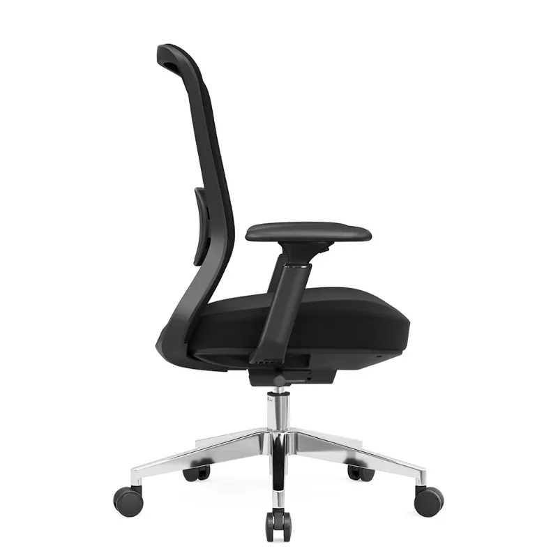 كرسي مكتب مريح ثلاثي الأبعاد شبكي حديث عالي الجودة، مسند رأس قابل للتعديل، تصميم متقاطع الأرجل للتأمل، مكتب صغير مكمل #3