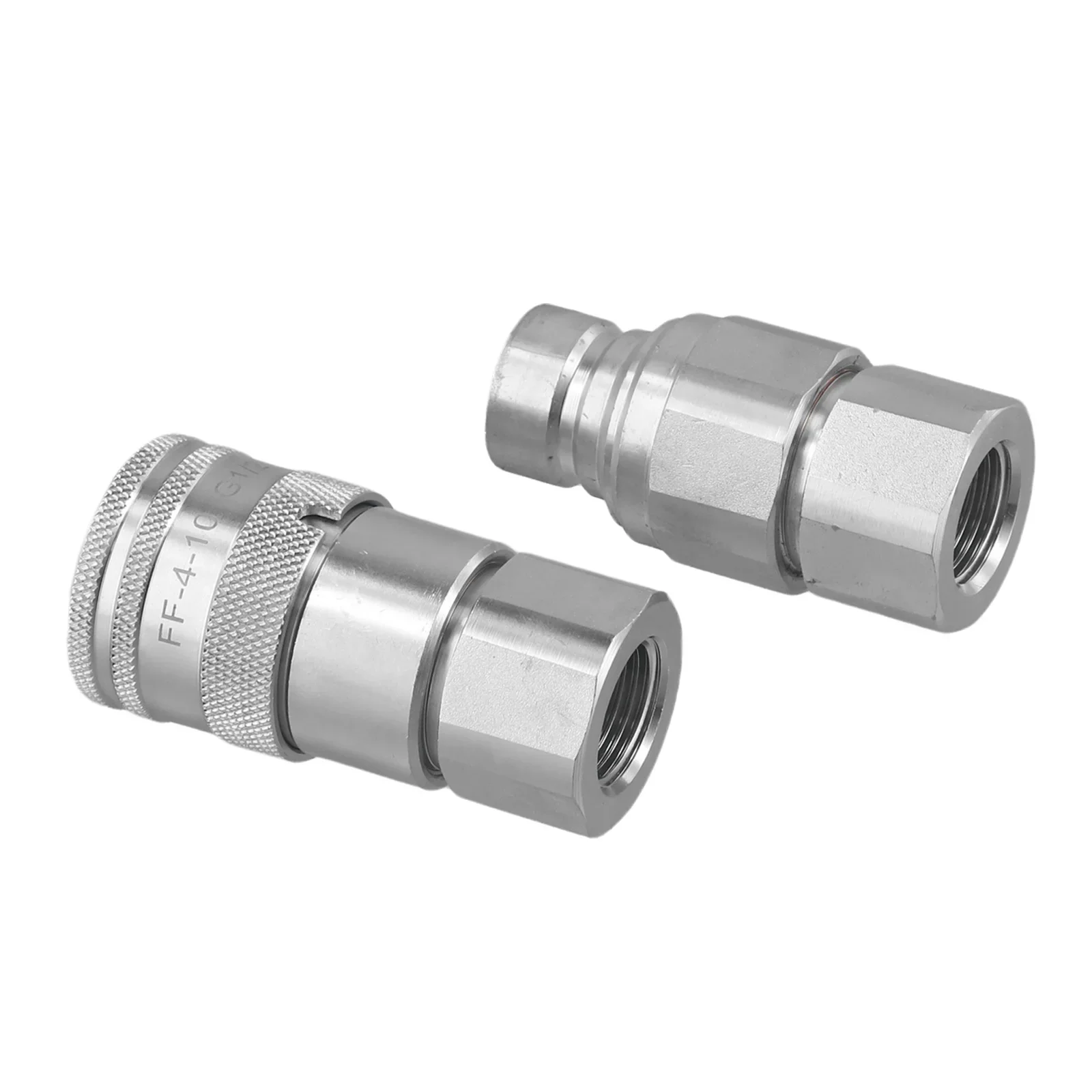 Imagem -04 - Acoplamento Rápido Hidráulico Plano ff com Plugue de Válvula para Npt1 Polegada Rosca de Liberação do Conector da Mangueira de Óleo de Alta Pressão