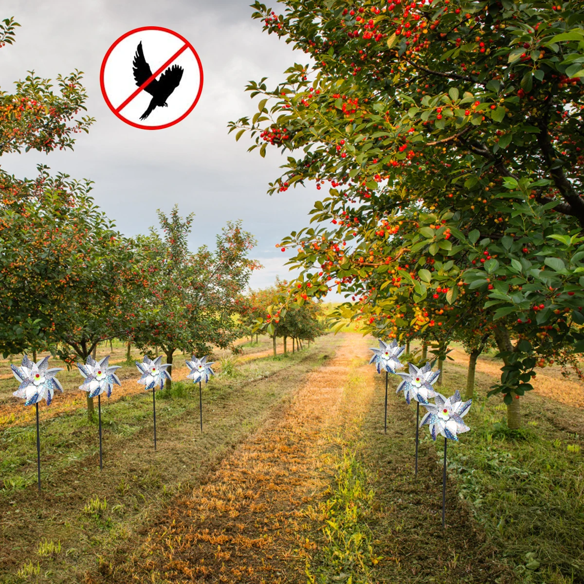 

Pigeon Deterrent Bird Repellent Windmill Machine Drive Away Birds Home Accessory