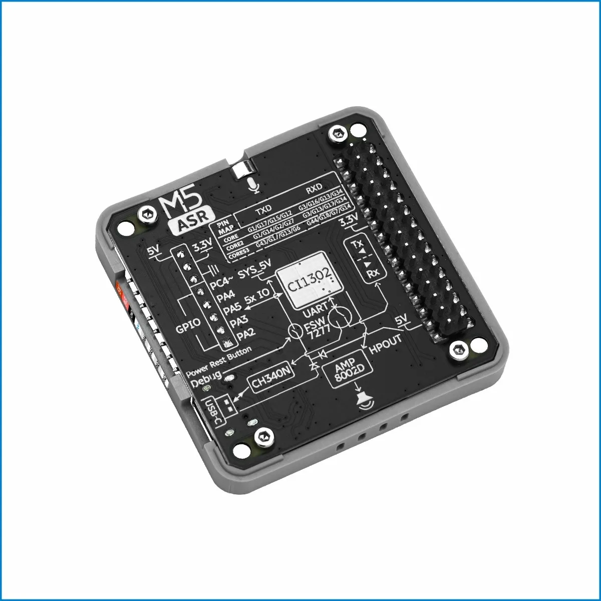 M5Stack Module ASR AI intelligent offline voice module with CI1302 chip