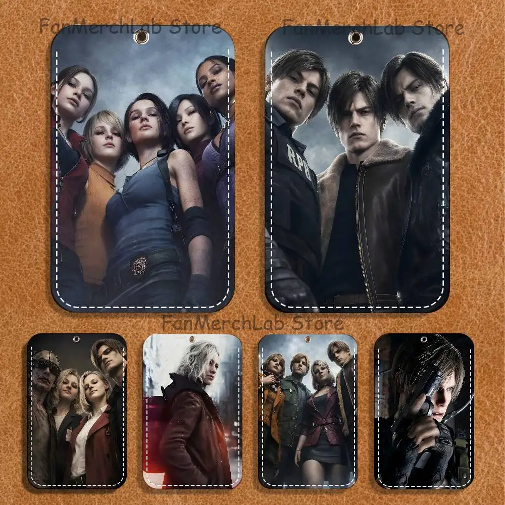 

R-ResidentS Game E-Evil Holder Keychain For Bank Business Work Card Holder Student Card Protective Case Bus Card