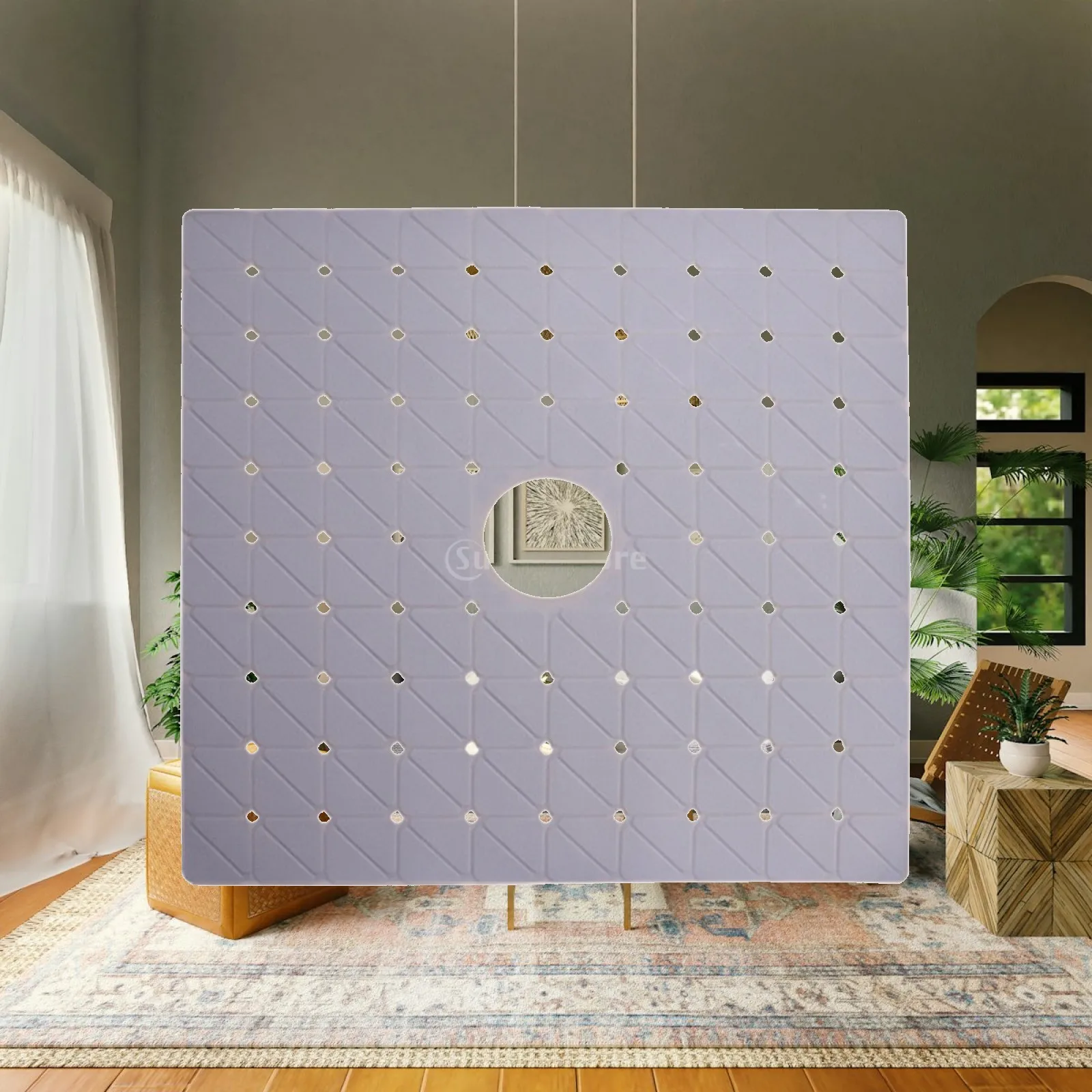 Waterproof Shower Mat for Bathroom Floor Anti Slip Silicone Pad with Quick Drain Design