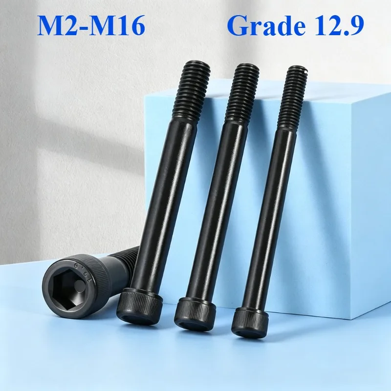 M2M3M4M5M6M8M10-M16 Black Grade 12.9 Alloy Steel High Strength Hex Socket Cap Head Half Thread Screw Allen Bolt L=22/25/28-300mm