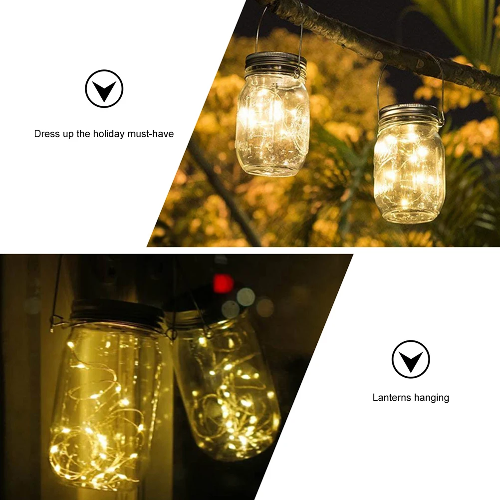 

6pcs Mason Jar Handles Stainless Steel Hangers for Canning Jars Glass Bottles Solar Lanterns Easy Silver