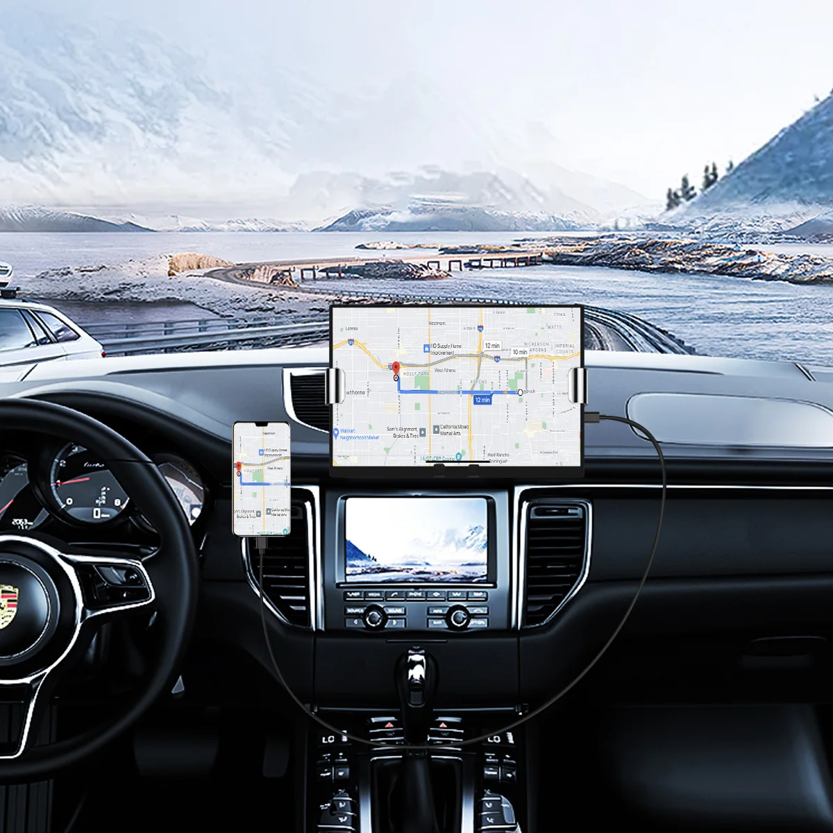 Tela sensível ao toque ZEUSLAP Z10T de 10,5 polegadas 1920x1280 Full HD IPS Portátil com portas compatíveis com HDMI e USB-C