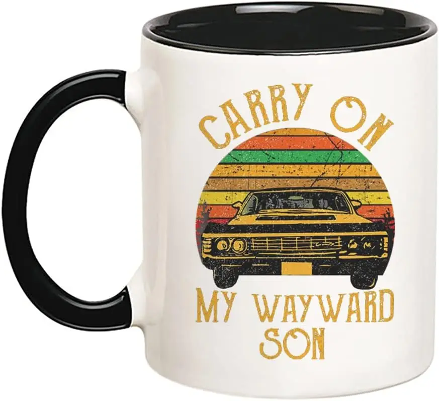 Supernatural Mug Carry On My Wayward Son, 11 Oz Novelty Coffee Mug/Cup