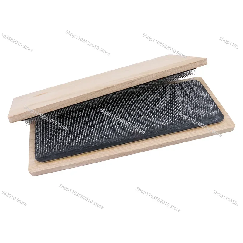 a Set/2pcs Wooden Drawings Mat With Curved Needles For Hair Separation Hair Extension Drawing Mat Hair Holder 28*12cm