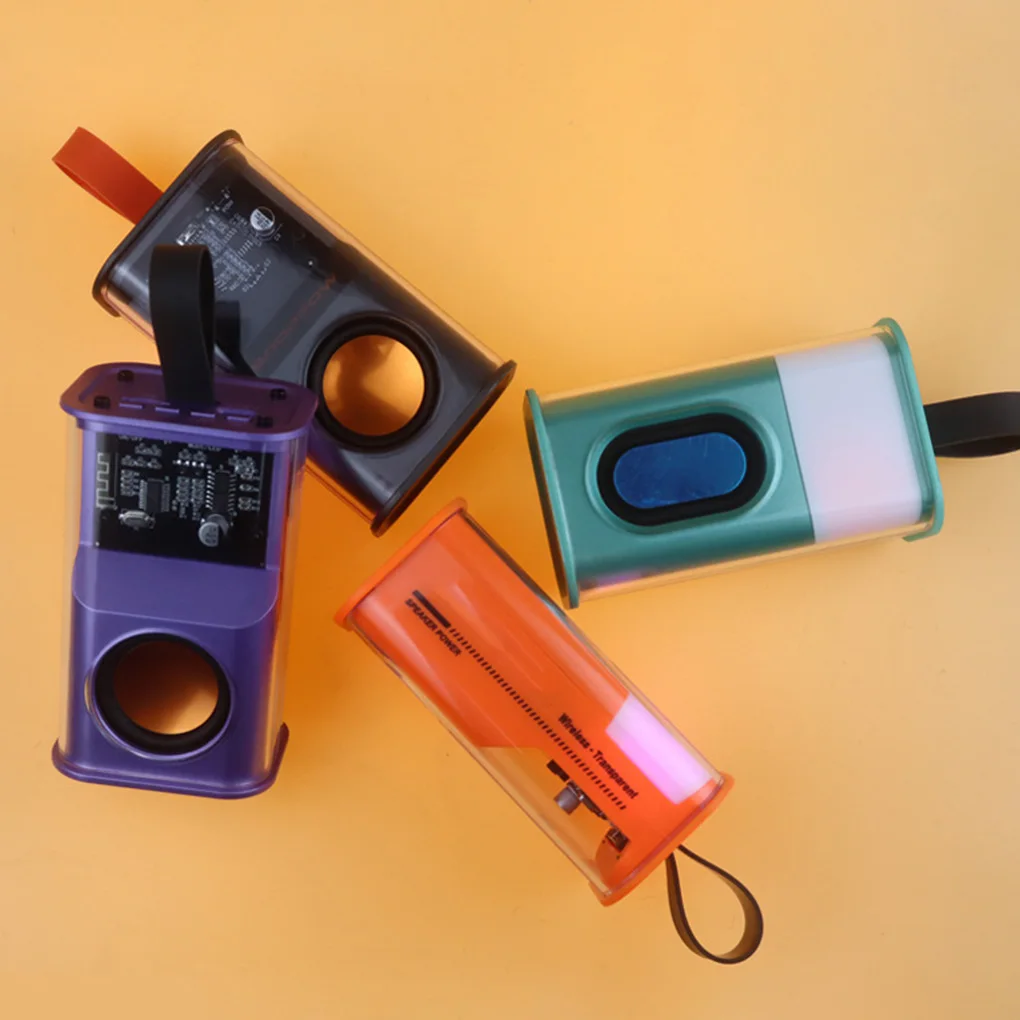 Draadloze Speaker Transparant Stereo Audio Muziekspeler Feest Oranje
