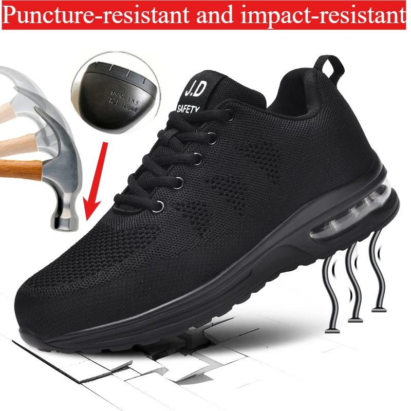 

Защитная обувь с вращающейся кнопкой, мужская рабочая обувь с защитой от ударов и проколов, модная мужская защитная спортивная обувь, защитные ботинки мужские