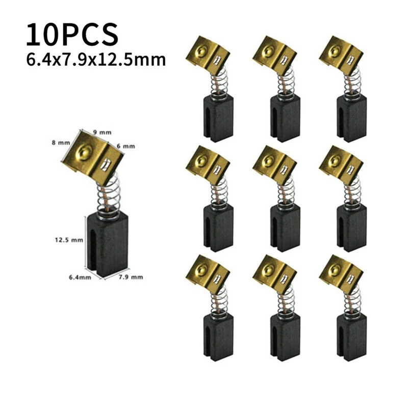 5 paar koolborstels 6,4 x 7,9 x 12,5 mm 596071 -00 Voor Black Decke Haakse Slijper Elektrische Motoren CD105 CD110 CD115 KG900