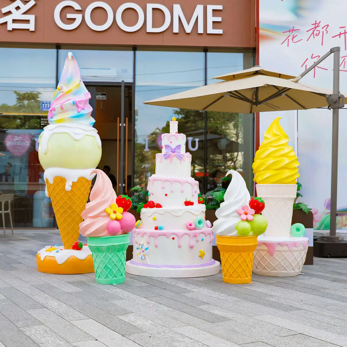 

Моделирование мороженого мороженое стекло пластиковая скульптура торт мороженое Интернет-часы знаменитостей в десертной модели украшения магазина
