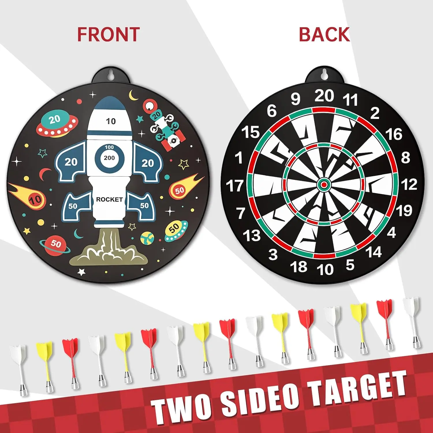 Magnetic Dart Board - ลูกดอก 16psc - เกมปาร์ตี้ในร่มกลางแจ้งของขวัญของเล่นสําหรับเด็กผู้หญิงอายุ 3-12 ปี