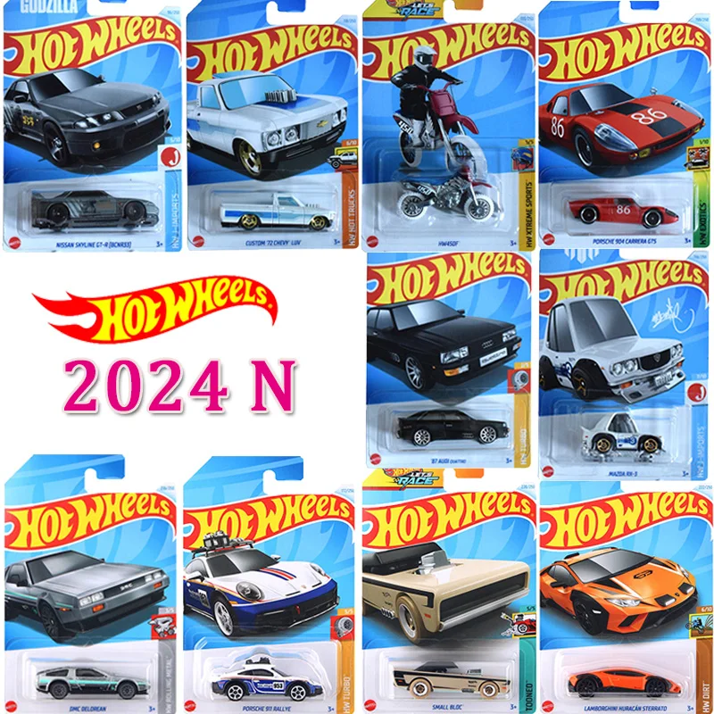 Coche de ruedas originales para niños, modelo de carreras de automóviles, Chevy Delorean, Lamborghini, Porsche Rallye, Let\'s Race, 1:64,