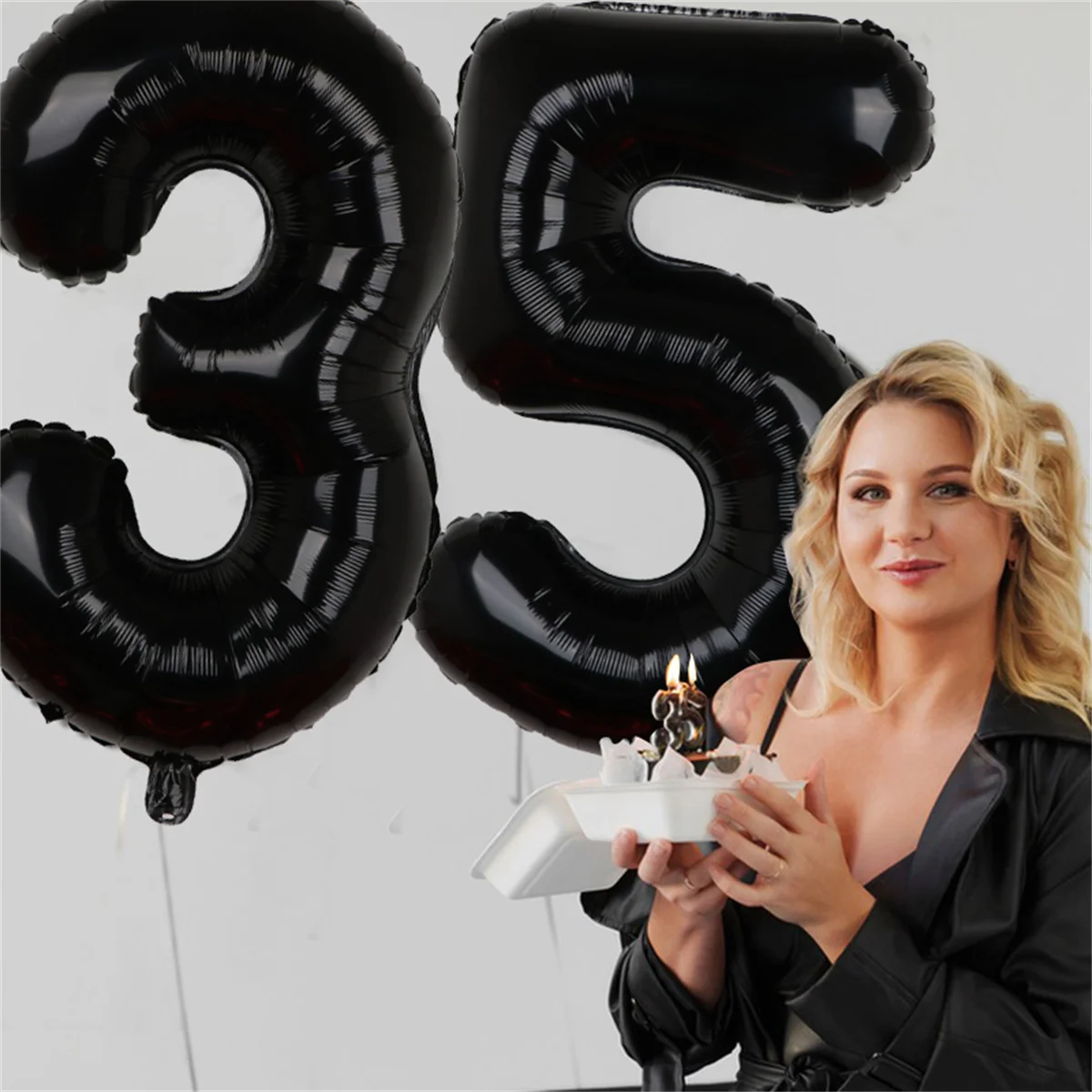 40inches Black Number Ballon Wedding Decorations Baby Shower Party Supplies Balloons Birthday Party Decoration Background Layout