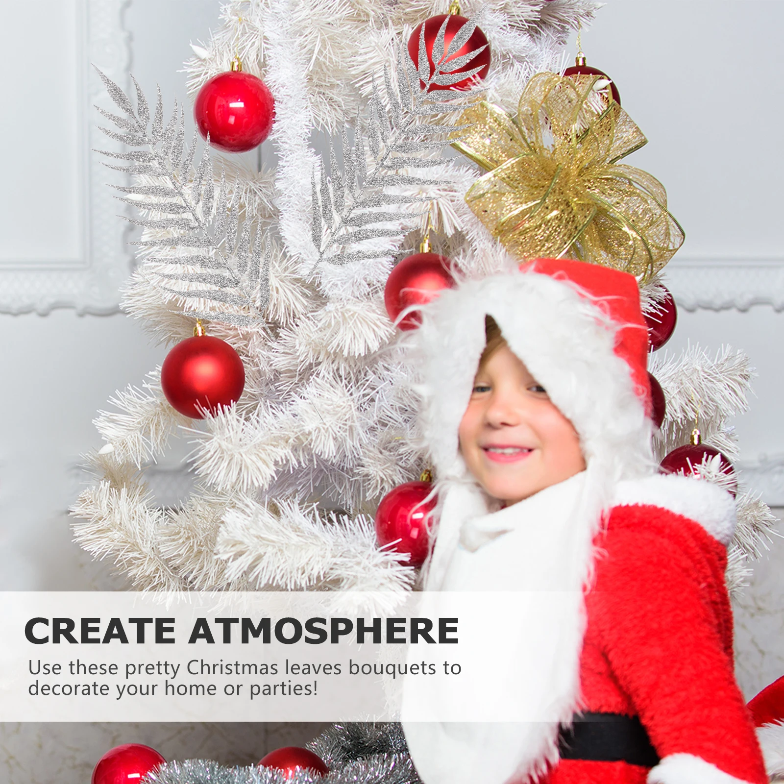 

5Pcs Christmas Leaves Ornaments Handmade Flannel Tree Decoration Party Leaves Decor Bright Rustic Home Wedding Festival Decor