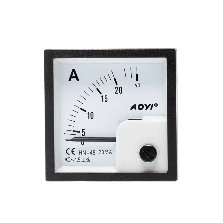 

One pair HN-48 single needle Meter Assign 5A 10A 20A 450V AC DC voltmeter Ampermeter