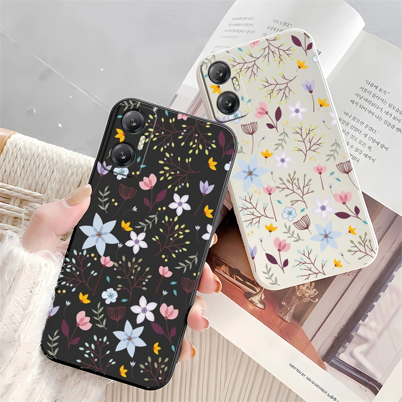 INS Lovely Flowers Painting Phone Case For Infinix Hot 9 10 11 12 30I Play 10S 10T 11S NFC 12 20S Shockproof Silicone Soft Cover