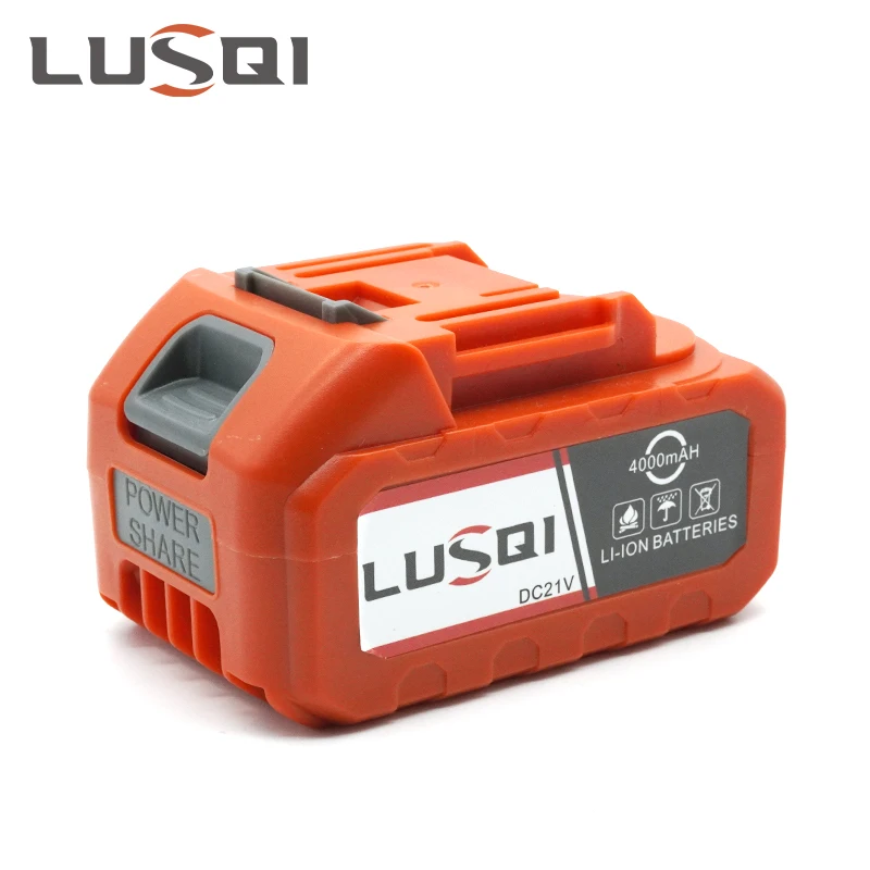 

LUSQI 4000mAh Li-ion Battery 21V for Electric Weed Eater Electric Saw Cordless Lawn Mower